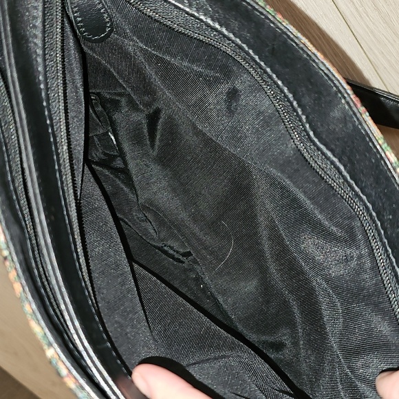 Vintage SAS Tapestry European Cafe Leather Crossbody Bag - Picture 11 of 16